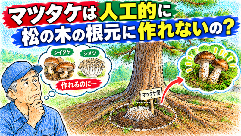 マツタケは人工的に松の木の根元に作れないの？