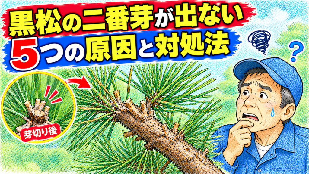 黒松の二番芽が出ない5つの原因と対処法